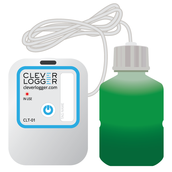 Clever Logger CLXG-01-10 Temperature Datalogger External Sensor with Glycol Bottle