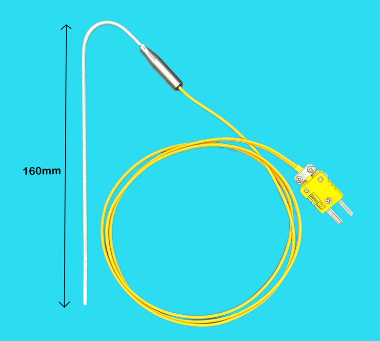 Temperature Probe K-Type Thermocouple Hook Style for Boiling Liquids