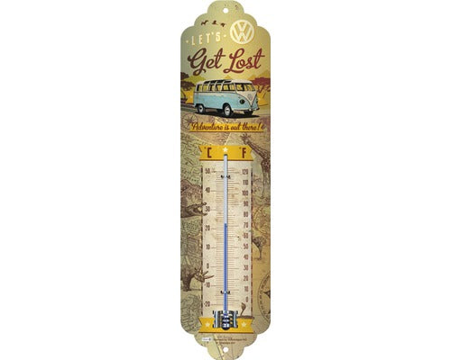 VW Thermometer (7 x 28 cm) Good In Shape Nostalgic-Art Vintage Design