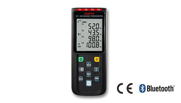 Center 521 4-channel T/C Thermometer, Logging and BLE - The Temperature Shop