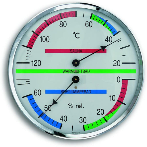 Analogue Dial Sauna Thermo-hygrometer - The Temperature Shop