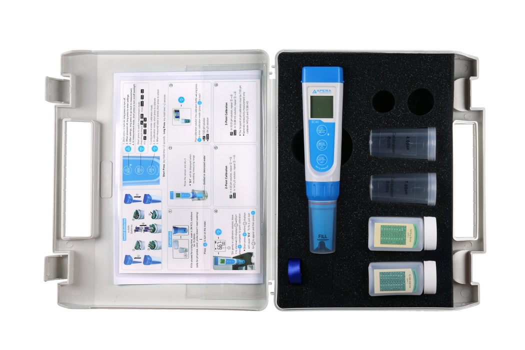 Apera EC60 Conductivity/TDS/Salinity Pocket Tester Kit