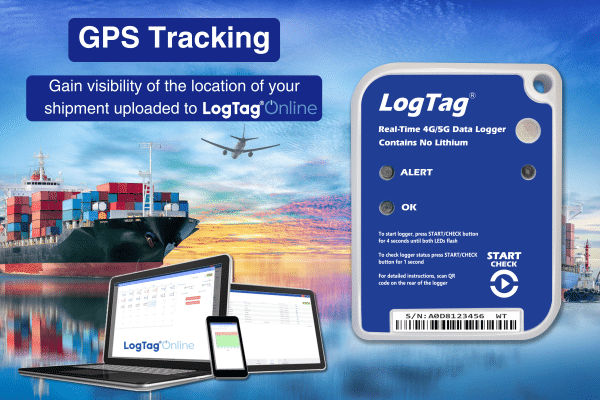 LogTag LT5GEO Logger with GPS, Temperature, Humidity, Shock, and Light Sensors