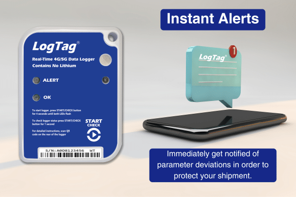 LogTag LT5GEO Logger with GPS, Temperature, Humidity, Shock, and Light Sensors
