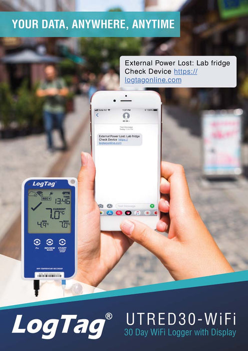 LogTag Single-Channel LCD WiFi Data Logger Kit