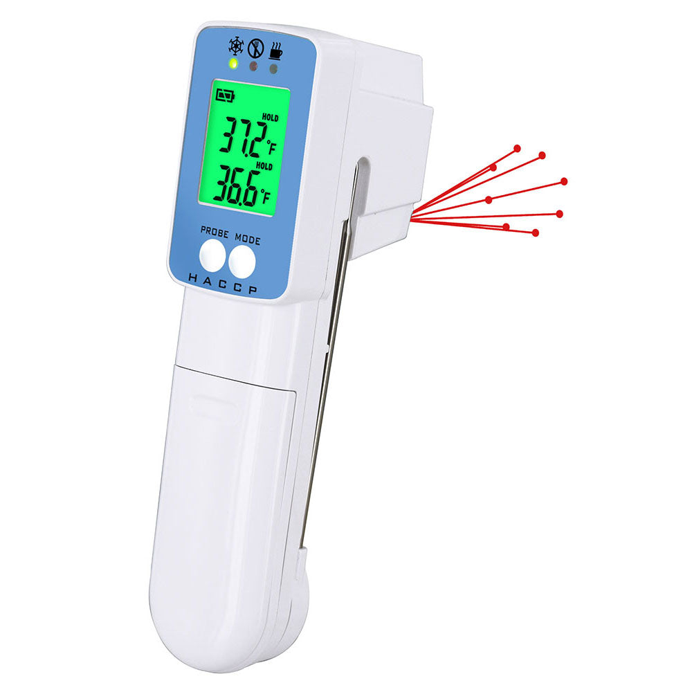 Temperature. Shop Digital Infrared Thermometer with Thermocouple Probe HACCP — The ...