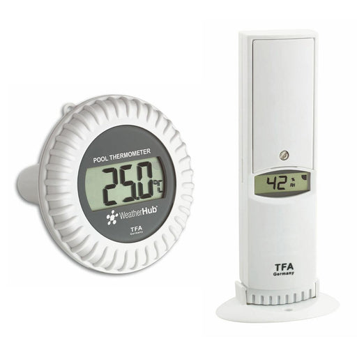 WEATHERHUB Temperature/Humidity Transmitter with Pool Sensor - The Temperature Shop