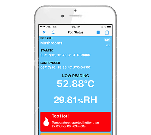Verigo Pod PE1 Bluetooth Temperature Data Logger With Probe - The Temperature Shop