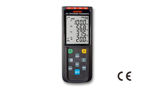 Center 520 4-channel T/C Thermometer with Logging - The Temperature Shop