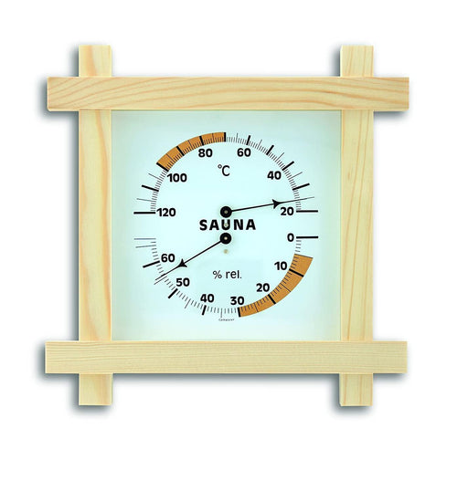 TFA Sauna Thermo-Hygrometer with wooden frame - The Temperature Shop